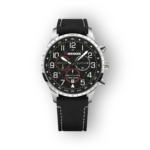 Wenger férfi karóra fekete számlappal és szíjjal.