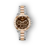 Elegáns BOSS férfi karóra barna számlappal