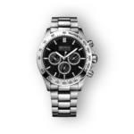 Hugo Boss férfi karóra fekete számlappal és acél szíjjal