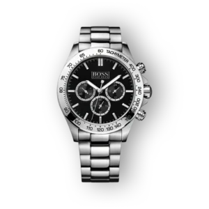 Hugo Boss férfi karóra fekete számlappal és acél szíjjal