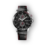 Hugo Boss fekete karóra fekete bőr szíjjal