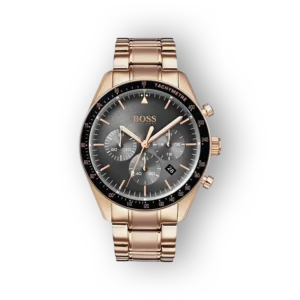 Hugo Boss férfi rose gold kronográf karóra előlnézetben