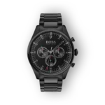 Hugo Boss fekete férfi kronográf karóra elölnézete