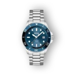 Elegáns BOSS karóra kék számlappal és fémszíjjal