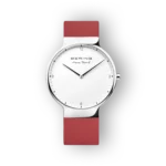 Bering Max René karóra piros szíjjal, előlnézet