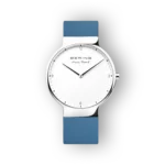 Bering Max René karóra kék szíjjal, elölnézet.