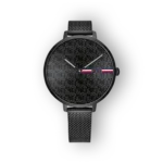 Tommy Hilfiger Alexa fekete karóra finom hálós pánttal.