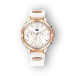 Tommy Hilfiger arany színű karóra fehér szíjjal