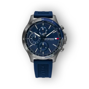Tommy Hilfiger kék kronográf karóra előlnézetben