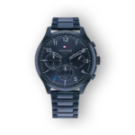 Tommy Hilfiger Asher férfi karóra fekete számlappal és acél óraszíjjal.