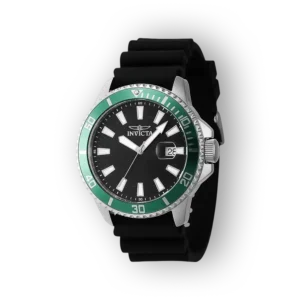 Invicta férfi karóra fekete számlappal és zöld lünettával