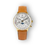 Zeppelin férfi karóra aranytokkal és bőrszíjjal.