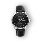 Zeppelin férfi karóra fekete számlappal és bőrszíjjal