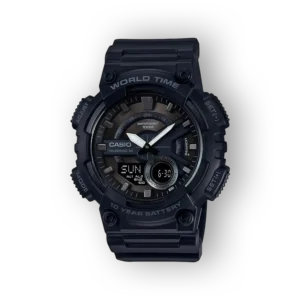 Casio férfi karóra fekete színű modell előlnézetben.