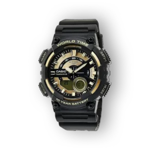 Casio férfi karóra digitális kijelzővel, előlnézetben