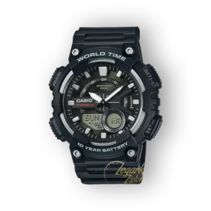 Casio fekete digitális karóra, előlnézetben.