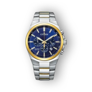 Citizen karóra ezüst szíjjal és kék számlappal