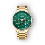 Citizen aranyszínű karóra zöld számlappal