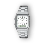 Casio kvarc karóra ezüst szíjjal, előlnézetben