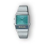 Casio retro karóra ezüst fém szíjjal és digitális kijelzővel