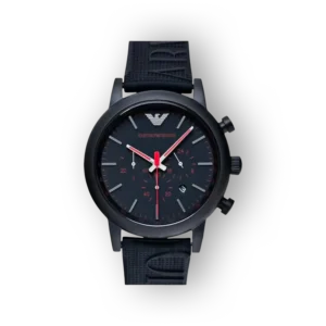 Emporio Armani férfi karóra fekete szíjjal és számlappal