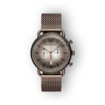 Emporio Armani kronográf karóra fémszíjjal, előlnézetben