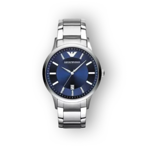 Emporio Armani karóra kék számlapos, fémszíjas kivitelben.