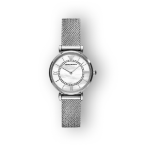 Emporio Armani ezüst női karóra elölnézet.