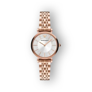 Emporio Armani női karóra, rózsaarany színű előlnézetben