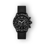 Emporio Armani fekete férfi karóra előlnézetben