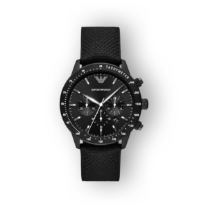 Emporio Armani fekete férfi karóra előlnézetben