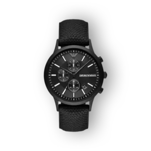 Emporio Armani fekete karóra szemből.