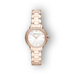 Emporio Armani női rózsaarany karóra elölnézetből