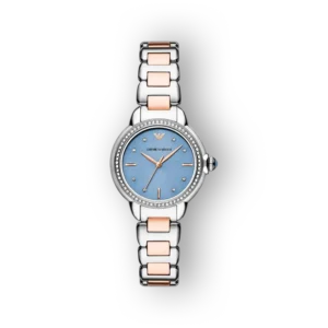 Emporio Armani női karóra ezüst-rózsaszín szíjjal