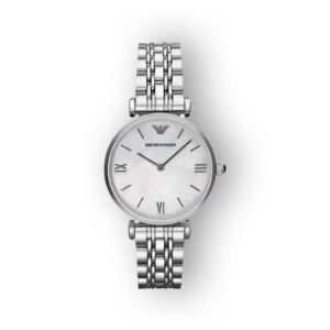 Emporio Armani ezüst női karóra előlnézetből