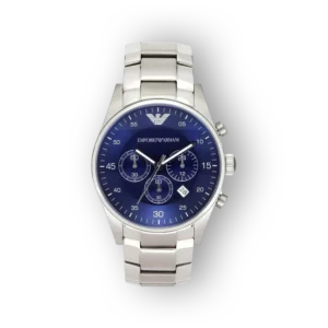 Emporio Armani férfi karóra, kék számlappal, rozsdamentes acél szíjjal