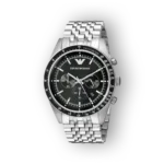 Fekete számlapos, rozsdamentes acél kijelzővel ellátott Emporio Armani AR5988 karóra. Elegáns, sportos design.