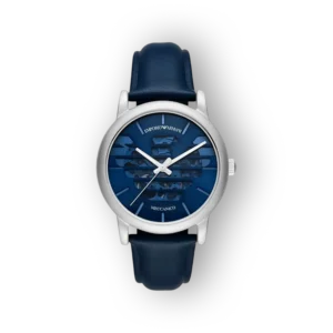 Emporio Armani Luigi AR60030 óra kék számlappal és bőrszíjjal. Elegáns dizájn és letisztult megjelenés jellemzi.