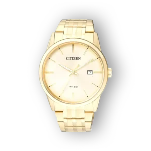 Citizen Quartz BI5002-57P arany színű karóra, váltakozó finom részletekkel és dátumkijelzővel.