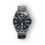 Citizen férfi karóra fekete számlappal elölnézetben.