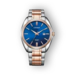 Citizen Quartz BI5104-57L elegáns karóra kék számlappal és rozsdamentes acél-kombinált szíjjal.