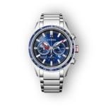 Citizen Super Titanium CA4490-85L karóra, kék számlap, fémszíj, elegáns dizájn, stopper funkcióval.