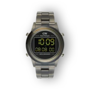 Daniel Wellington digitális óra ezüst színű fémszíjjal