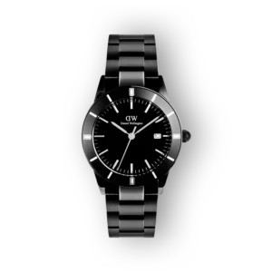 Daniel Wellington fekete rozsdamentes acél karóra előlnézete