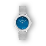 Daniel Wellington DW00100825 ezüst színű karóra, kék számlappal és fém szíjjal, elegáns megjelenéssel.