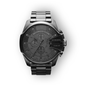 Diesel férfi karóra acélszíjjal sötét számlappal