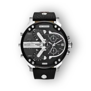 Diesel fekete nagy számlapos karóra előlnézetben