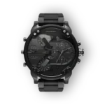 Fekete Diesel Mr. Daddy DZ7396 karóra, részletes számlap és sportos megjelenés.