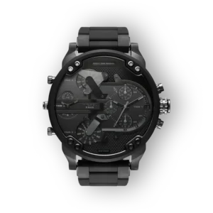 Fekete Diesel Mr. Daddy DZ7396 karóra, részletes számlap és sportos megjelenés.