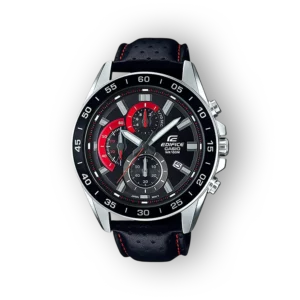 Casio Edifice férfi karóra fekete és piros számlappal